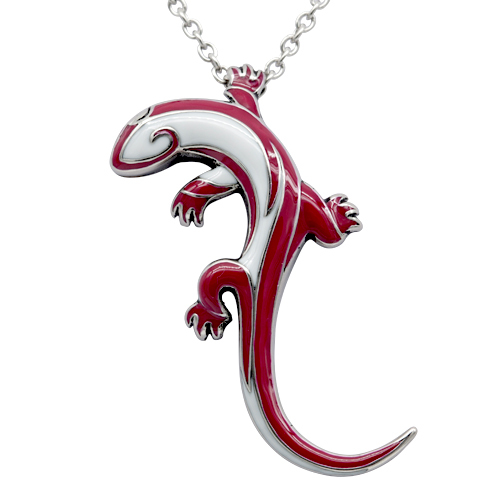 Tribal Lizard Necklace (Red)